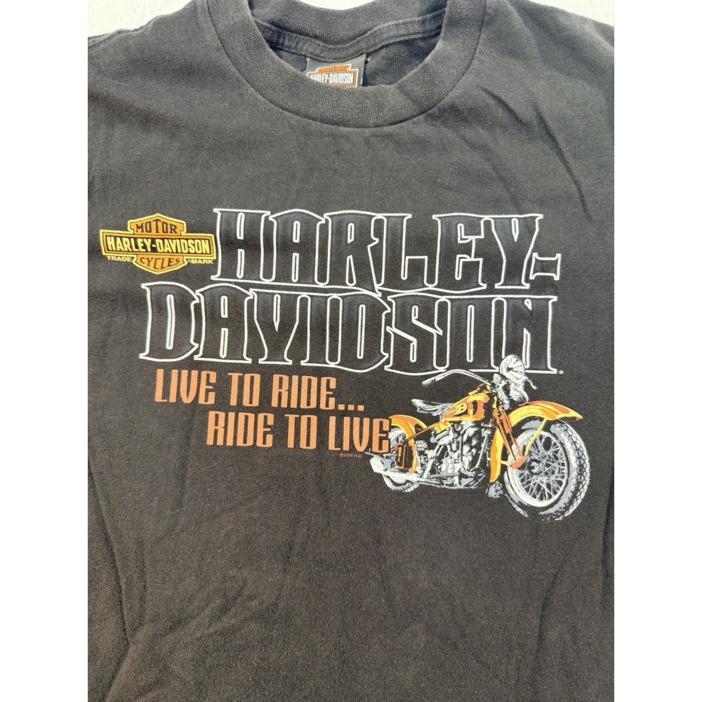 Harley Davidson Bowling Kentucky Live To Ride Ride To Live t-Shirt, Black Men M